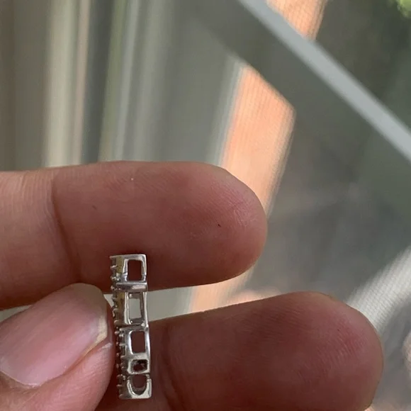 10k White Gold $ Sign Charm